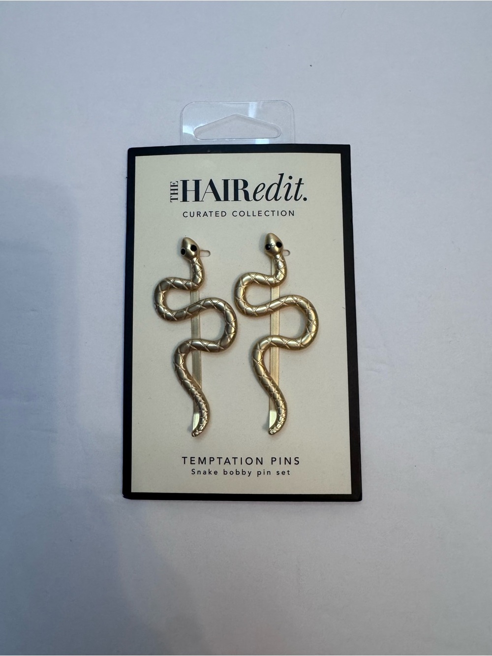 The HAIRedit Gold Snake Bobby Pin Set — Temptation Pins